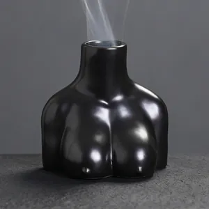 Nordisch Kreativ Körperkunst Keramik Räuchergefäß Minimalistisch Matte Torso Statue Palo Santo Salbei Halter Zen Home Dekor Skulptur