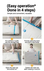 Guide détaillé en quatre étapes pour les sacs de rangement sous vide pour vêtements