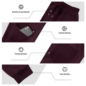 Vue détaillée du pantalon de jogging gaufré jacquard pour homme avec taille et poches