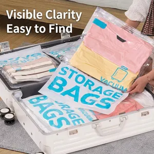 Sacs de rangement sous vide transparents pour compresser les bagages et voyager
