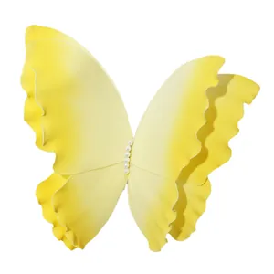 Grande farfalla in schiuma gialla sfumata decorazione 3D per matrimoni e centri
