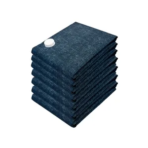 Thickened navy blue vacuum storage bags for clothes and bedding organization at home