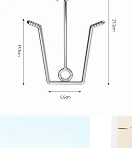 Dimensioni dettagliate della scarpiera multifunzionale in acciaio inox per asciugatura.