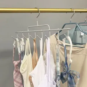 Multi-functional Wardrobe Accessory Hanger Multi-hook Dipped Steel Rack For Belts Ties Camisoles Scarves Space Saving Organizer