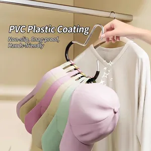 Platzsparender PVC-beschichteter Metallbügel für Hüte, Taschen und Schals im Schrank
