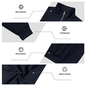 Detailed macro views showing heavyweight small check fabric, ribbed cuff and hem textures