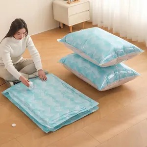 Vacuum compression bags with electric pump for bedding and clothes storage