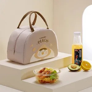 Large Capacity Cartoon Insulated Lunch Bag Oxford Cloth Portable Thermal Bento Tote For School Office Picnic Food Storage Bag