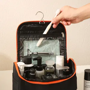 Trousse de toilette de voyage en nylon de grande capacité avec plusieurs poches