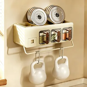 Organisateur d'épices de cuisine mural robuste avec une exceptionnelle capacité de charge