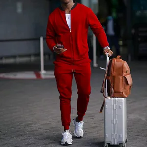 Herren Trainingsanzug 2-Teiler in Rot für Sport und Outdoor bei Reisen im Freien