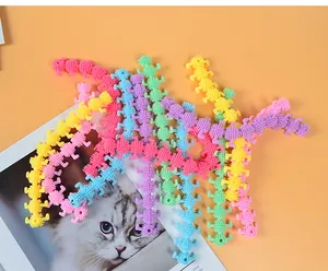 Detailed view of colorful caterpillar-shaped stretch noodles fidget toys for stress relief