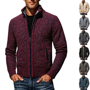 Gilet en maille polaire pour homme avec col montant et zip, plusieurs options de couleurs
