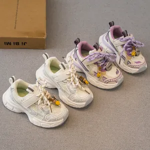 Zapatos Daddy Transpirables de Malla para Niños Niñas Moda Ligeros Antideslizantes Zapatos Deportivos de Correr Casuales