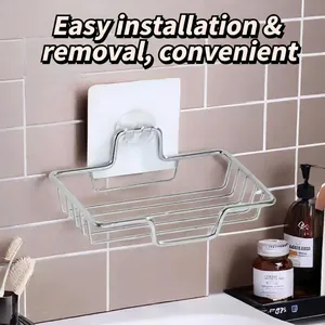 Portasapone da parete in acciaio inossidabile per doccia bagno e area lavello cucina