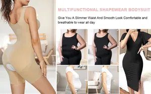 Multifunctional seamless shapewear bodysuit for tummy control and waist slimming