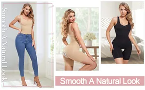 Seamless tummy control shapewear bodysuit with open crotch design for women style