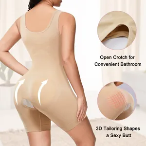 Detailed view of seamless shapewear with open crotch and butt-lifting features.