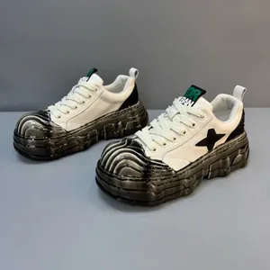 Ανδρικά μοντέρνα sneakers με μοναδική κυματιστή ημιδιαφανή σόλα με εφέ κόλλας