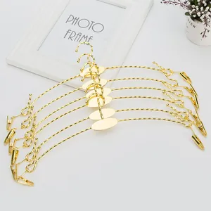 Set mit 5 goldenen, bogenförmigen Metall-Dessous-Bügeln mit Clips für BHs und Slip