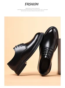 Close-up of classic black men's Oxford business leather shoes for formal occasions