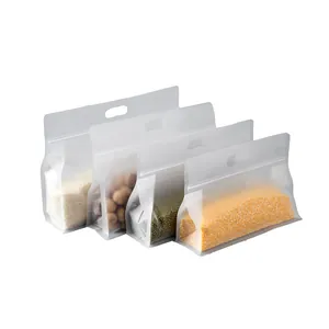 Bolsas herméticas translúcidas con asa para almacenamiento y envasado de alimentos