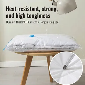 Durable PA+PE vacuum storage bag for clothes and quilts, heat resistant material design