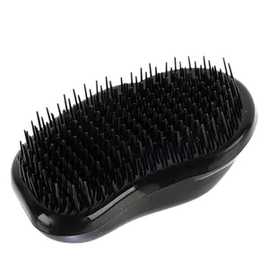 Ergonomische zwarte ontwarrende haarborstel voor hoofdhuidmassage en gladde haarstyling-tool
