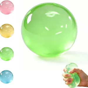 Colorful maltose squishy stress relief balls showing stretchy texture and various vibrant colors