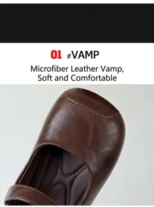 Detailaufnahme der hochwertigen braunen Mikrofaser-Leder-Mädchenschuhe mit weichem Schuhoberteil