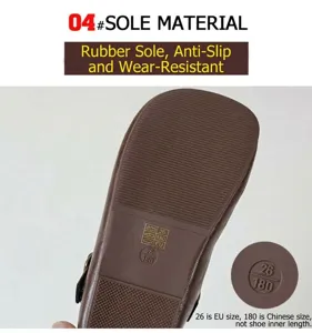 Detailansicht der rutschfesten Gummisohle für klassische schwarze Mary Jane Schuhe für Mädchen