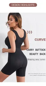 Back view of high-stretch black bodysuit shapewear for body sculpting
