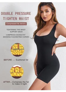 Women's high elasticity shapewear bodysuit for belly control and waist cinching