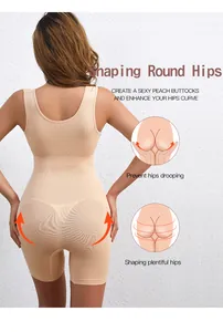 Back view of high-elasticity bodysuit shapewear highlighting butt-lifting and hip-shaping effects