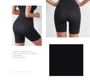 Detail shot of black high-waisted body shaper shorts with butt-lifting design