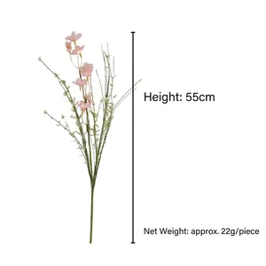 Künstlicher rosa Kosmos-Blumenzweig für die Heim- und Partydekoration 55cm Höhe