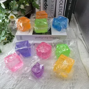 Jouets squishy cubes en maltose colorés emballés individuellement pour déstresser