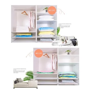 Durable vacuum compression storage bags for space-saving quilt and garment organization