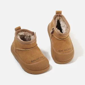 Warm and cozy faux fur lined children's winter snow boots with non-slip soles for toddlers