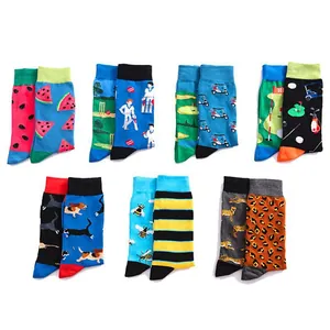 Calzini Asimmetrici Yin Yang in Cotone Trendy Uomo Donna Calze al Polpaccio Motivo Animali Cartoni Moda Casual Sportivi
