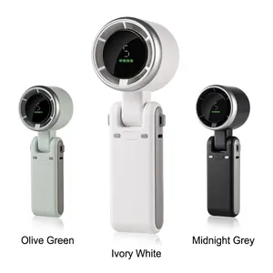 Draagbare handventilator met USB en digitaal display in drie kleuren
