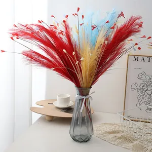 Artificial Flowers Peacock Grass Reeds Artificial Plants For Home Wedding Party Garden Decor Floral Arrangement
