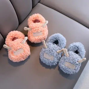 Pantofole Invernali in Peluche per Bambini Morbida Calda Lana di Agnello Artificiale Scarpe da Casa a Copertura Totale per Ragazzi Ragazze Comode Pantofole in Cotone da Interno