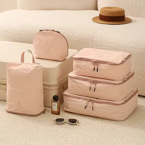 Reise Gepäck Organizer Taschen Nylon Wasserdichte Packwürfel Für Koffer Kleidung Schuhe Kosmetik Sortieren Tragbare Handtasche