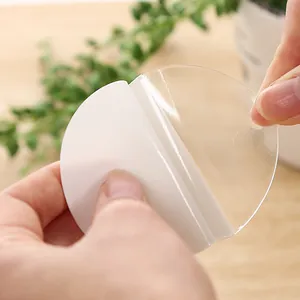 Premium runder transparenter doppelseitiger Klebeaufkleber für Wand-Saugnapfhaken
