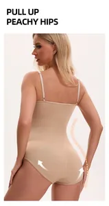 High waist shapewear bodysuit for women featuring a seamless peach butt lifting effect
