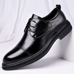 Chaussures en Cuir Formel Business Style Britannique pour Hommes Cuir de Vachette Brogue Oxford pour Mariage Bureau Marié Noir Brun Semelle en Caoutchouc