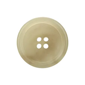 Bouton classique en résine crème à quatre trous pour vêtements et manteaux de luxe.