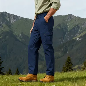 Pantaloni cargo tattici da uomo blu navy per escursionismo e uso quotidiano