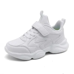 Klassische weiße Sportschuhe für Kinder mit atmungsaktivem Mesh für Schule und Freizeit